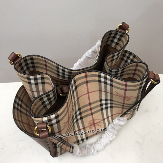 Burberry專門店新款格紋肩背托特包 巴寶莉經典購物袋 yxb1438